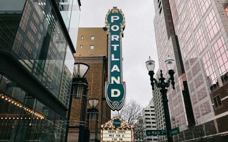 City of Roses: A Portland Nighttime Glimpse